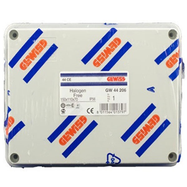 Picture of Gewiss GW44206 Junction Box with Smooth Walls IP-55