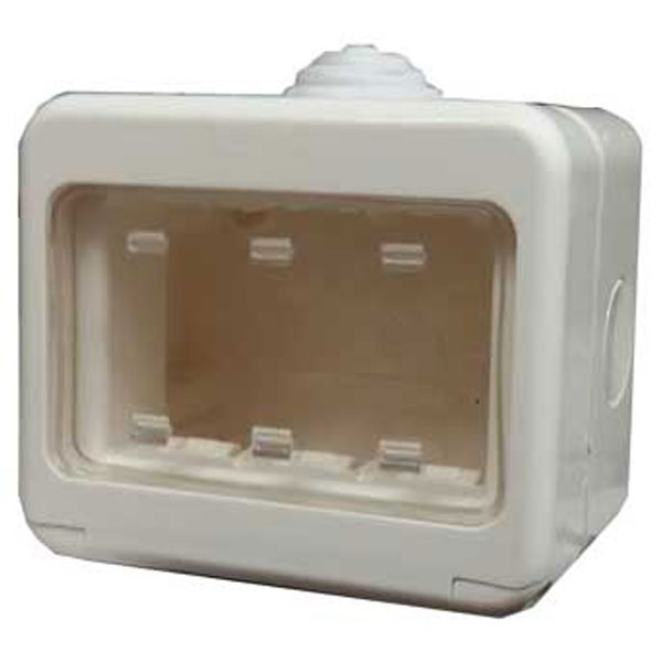 Picture of Gewiss GW27043 3 Module Combi Waterproof Switch Box