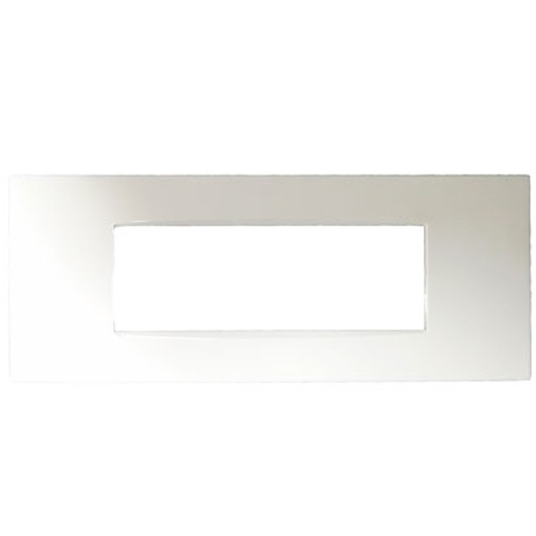 Picture of Norisys Cube C5406.01 6 Module Vector Frost White Cover Plate With Frame