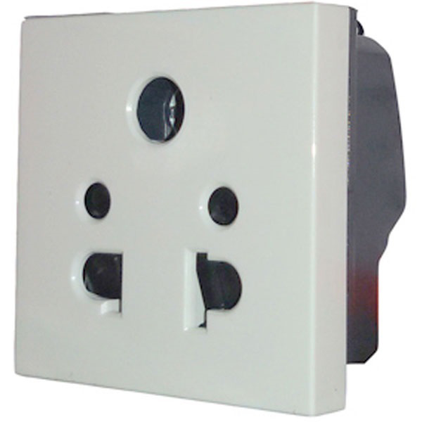 Picture of Legrand Myrius 673044 6A 5 Pin White Universal Sockets With Safety Shuter