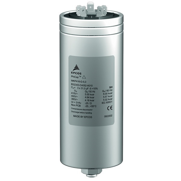 Picture of Epcos 15 KVAr Phicap Power Factor Correction Capacitors