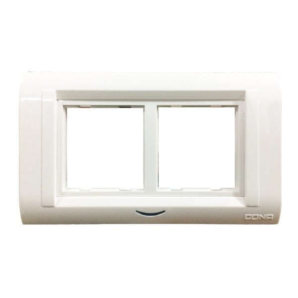 Picture of Cona Status 4 Module White Cover Plate With Frame
