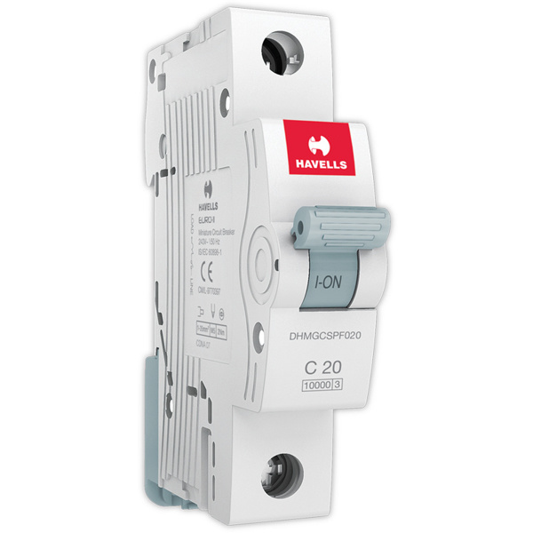 Picture of Havells 20A C-Curve 10kA 1 Pole MCB