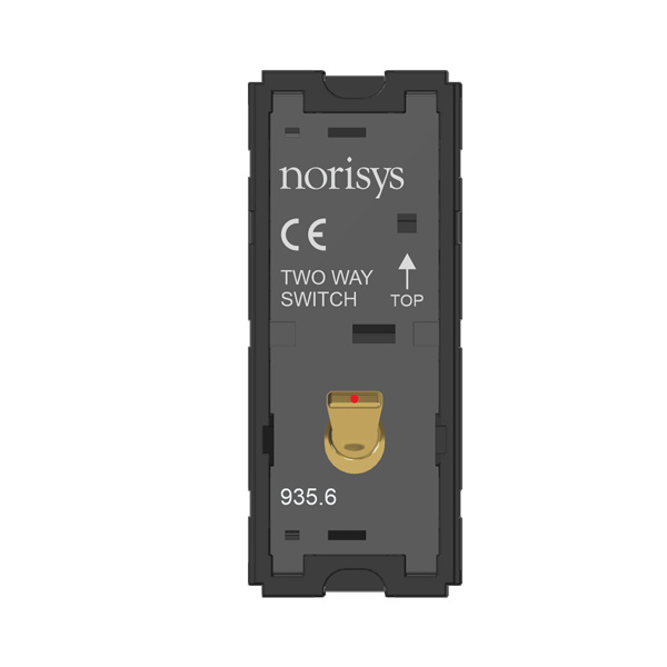 Picture of Norisys TG9 T9201.34 6A 2 Way With Indicator 1 Module Mellow Gold Metal Lever Switches