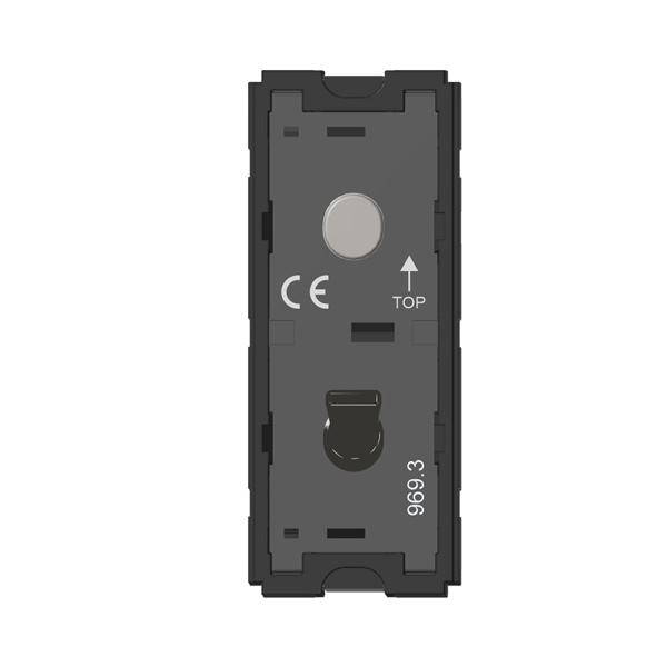 Picture of Norisys TG9 T9700.33 6A 1 Way + Blank 1 Module Glossy Black Metal Lever Twin Switches
