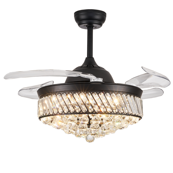 Picture of LUFT Glint 36" ORB and Black Retractable Blades Luxury Ceiling Fan