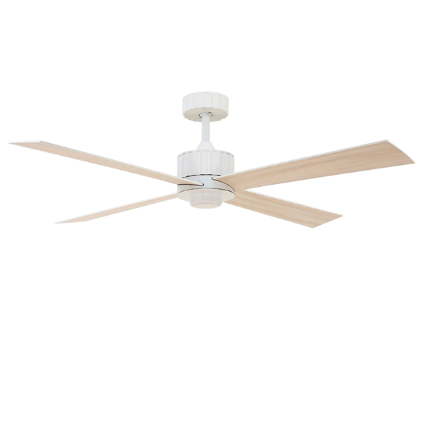 Picture of LUFT Newport 54" Antique White With Oak Wood Blades Luxury Ceiling Fan