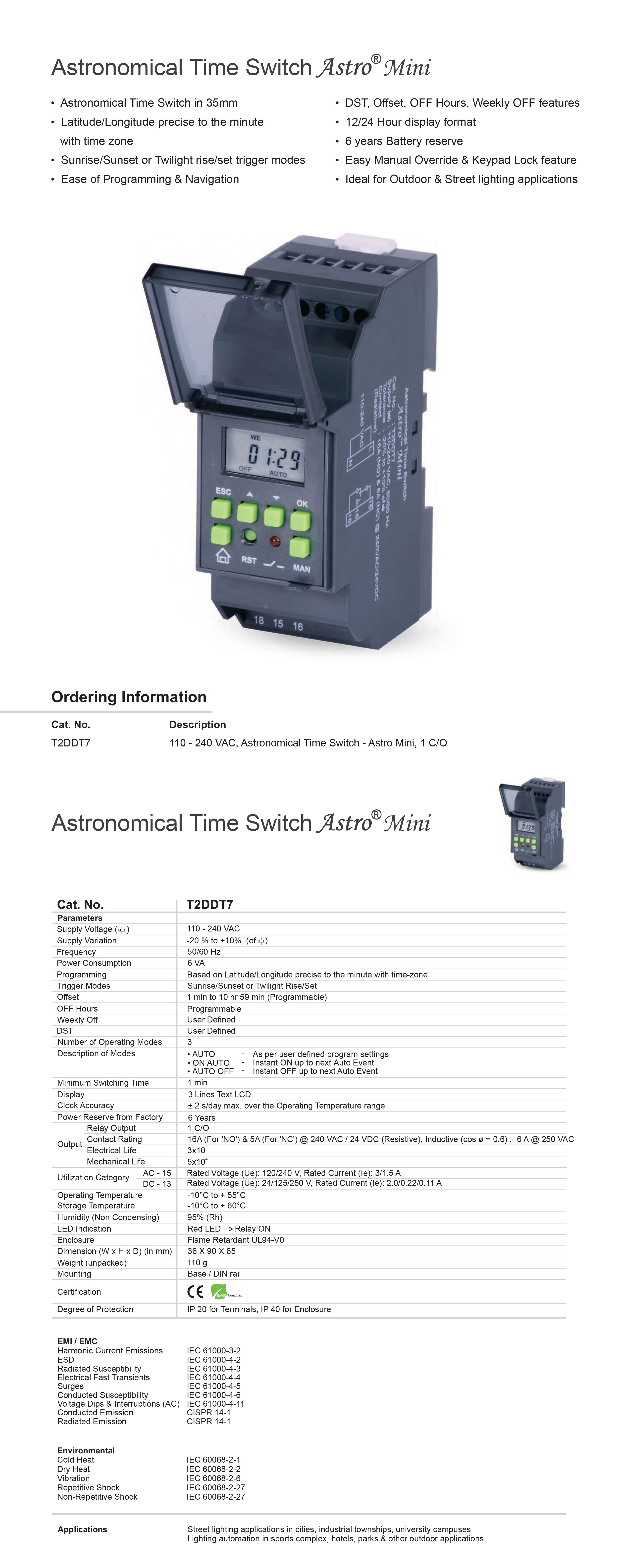 L&T GIC J648B1 FM/1 Quartz Analog Daily Timer Switch