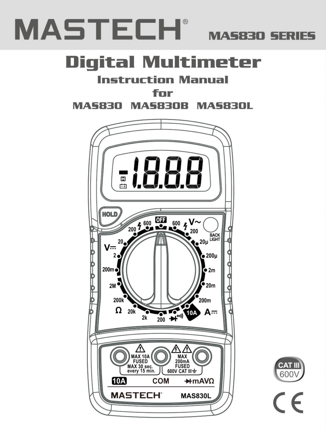 Mastech Multimeters
