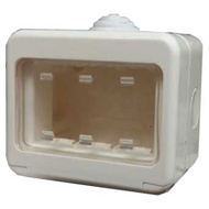 Show details for Gewiss GW27043 3 Module Combi Waterproof Switch Box Picture of Gewiss GW27043 3 Module Combi Waterproof Switch Box