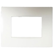 Show details for Norisys Cube C5403.01 3 Module Vector Frost White Cover Plate With Frame Picture of Norisys Cube C5403.01 3 Module Vector Frost White Cover Plate With Frame