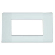 Show details for ABB 4 Module Sleek Cover Plate With Frame Picture of ABB 4 Module Sleek Cover Plate With Frame