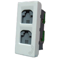 Show details for Legrand Arteor 573627 Double RJ11 Magnesium Socket Picture of Legrand Arteor 573627 Double RJ11 Magnesium Socket