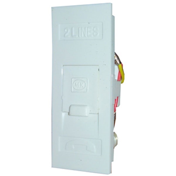 Picture of MK Wraparound W26492 2 Line White RJ11 Socket