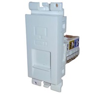 Show details for MK Blenze DW493WHI Cat6 White RJ45 Socket Picture of MK Blenze DW493WHI Cat6 White RJ45 Socket