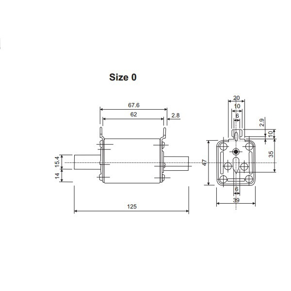 Picture of Lauritz Knudsen HN 200A HRC Fuse Link (Size - 0)