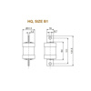 Picture of L&T HQ 80A HRC Fuse Link (Size - B1)