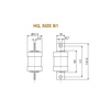 Picture of L&T HQ 125A HRC Fuse Link (Size - B1)