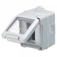 Show details for Gewiss GW27041 1 Module Combi Waterproof Switch Box Gewiss 1 Module Combi