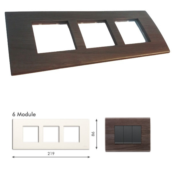 Picture of GM Casablanca PNSB06005 6M (2+2+2) Wood African Wenge Cover Plate With Frame