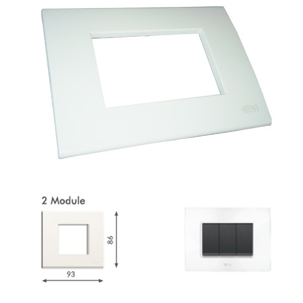 Picture of GM Casablanca PKSB02002 2M Glossy White Cover Plate With Frame