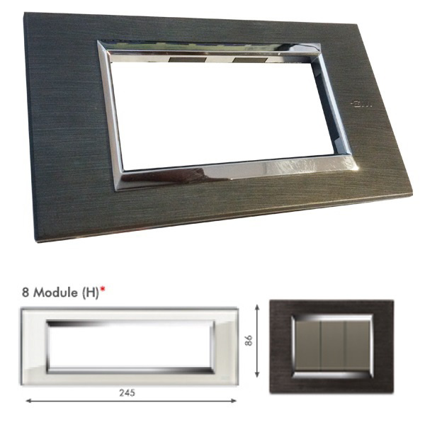 Picture of GM Naturalz PW08008 8M Horizontal Regular Wood Carbon Wood Cover Plate With Frame