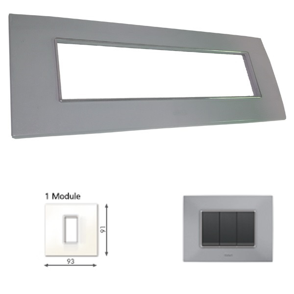 Picture of GM Casaviva PXSF01001 1M Glossy Grey Cover Plate With Frame