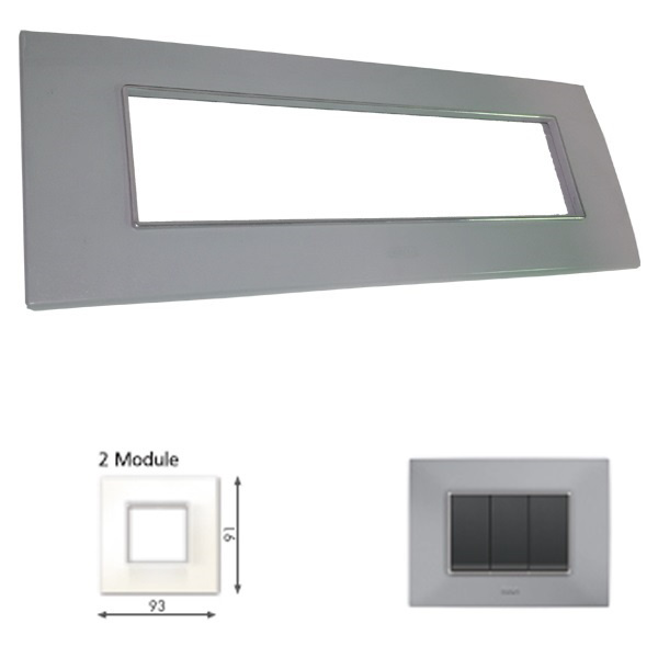Picture of GM Casaviva PXSF02002 2M Glossy Grey Cover Plate With Frame