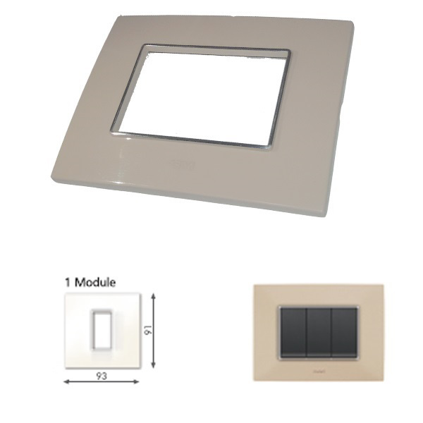 Picture of GM Casaviva PXSF01001 1M Glossy Ivory Cover Plate With Frame