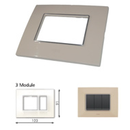 Show details for GM Casaviva PXSF03003 (2+1) 3M Glossy Ivory Cover Plate With Frame Picture of GM Casaviva PXSF03003 (2+1) 3M Glossy Ivory Cover Plate With Frame