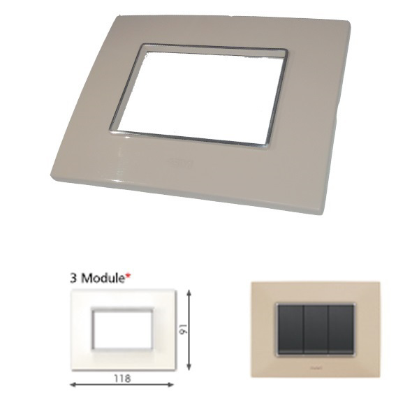 Picture of GM Casaviva PXSF03009 3M Glossy Ivory Cover Plate With Frame