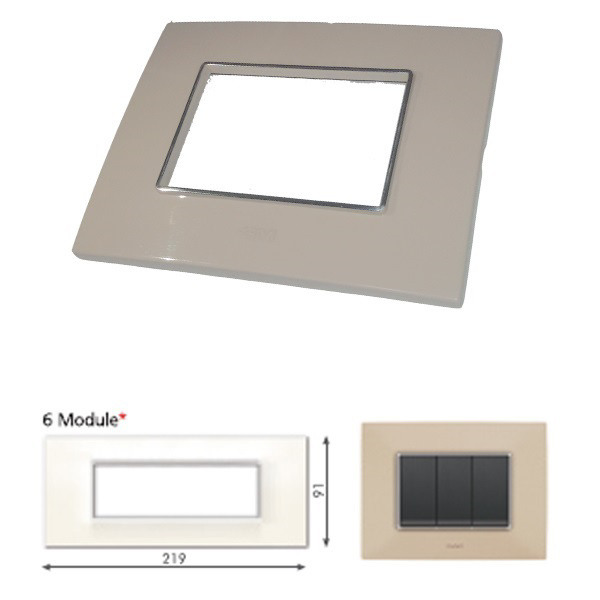 Picture of GM Casaviva PXSF06005 6M Horizontal Glossy Ivory Cover Plate With Frame
