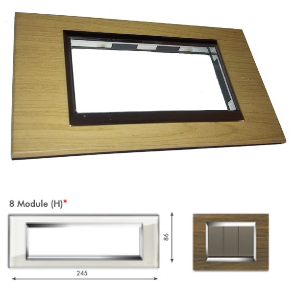 Picture of GM Naturalz PW08008 8M Horizontal Regular Wood Tulip Wood Cover Plate With Frame