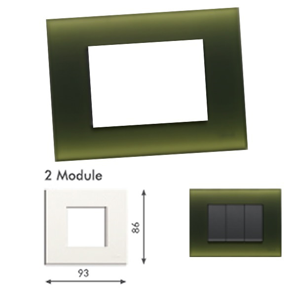 Picture of GM Casablanca POSB02002 2M Candy Harbal Green Cover Plate With Frame