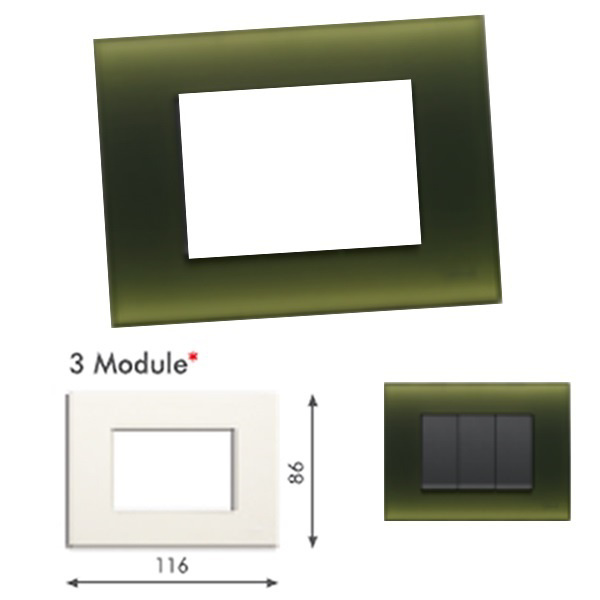 Picture of GM Casablanca POSB03009 3M Candy Harbal Green Cover Plate With Frame