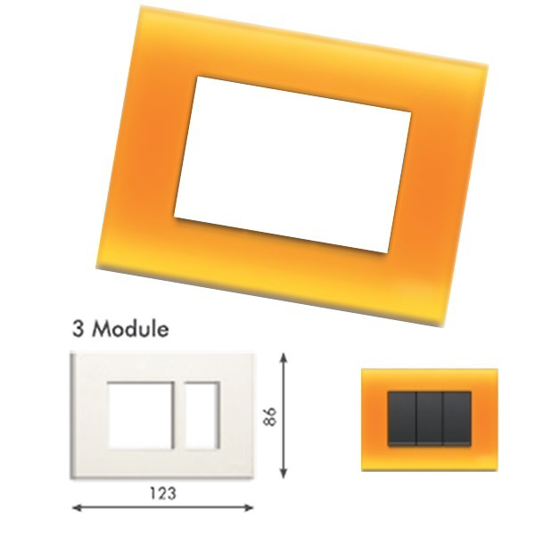 Picture of GM Casablanca POSB03003 (2+1) 3M Candy Orange Peel Cover Plate With Frame