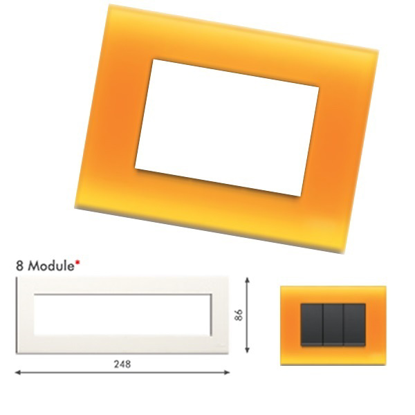 Picture of GM Casablanca POSB08011 Horizontal 8M Candy Orange Peel Cover Plate With Frame