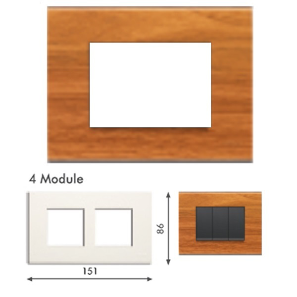 Picture of GM Casablanca PNSB04004 4M (2+2) Wood Burma Teak Cover Plate With Frame