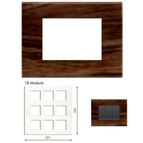 Picture of GM Casablanca PNSB18010 18M Wood Dark Oak Cover Plate With Frame