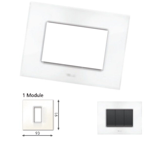 Picture of GM Casaviva PXSF01001 1M Glossy White Cover Plate With Frame