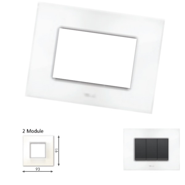 Picture of GM Casaviva PXSF02002 Glossy 2M White Cover Plate With Frame