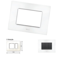 Show details for GM Casaviva PXSF03003 (2+1) 3M Glossy White Cover Plate With Frame Picture of GM Casaviva PXSF03003 (2+1) 3M Glossy White Cover Plate With Frame