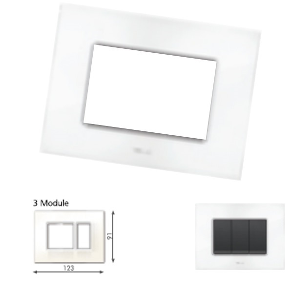 Picture of GM Casaviva PXSF03003 (2+1) 3M Glossy White Cover Plate With Frame