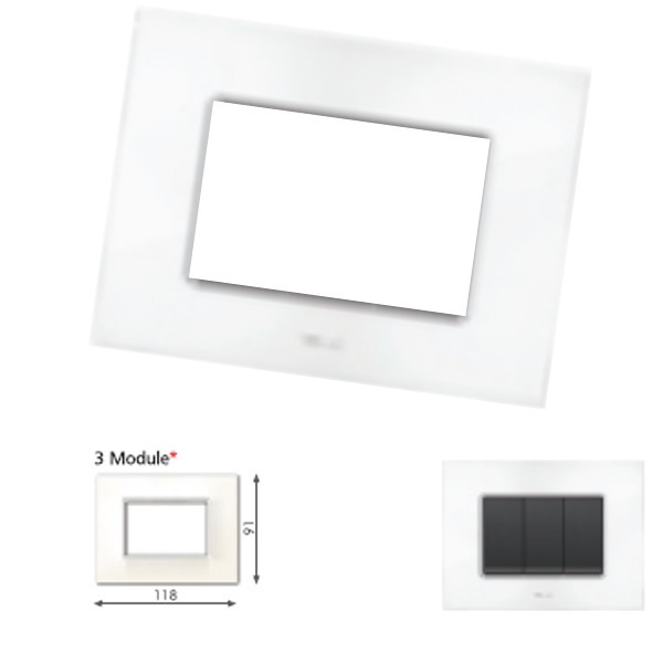 Picture of GM Casaviva PXSF03009 Glossy 3M White Cover Plate With Frame