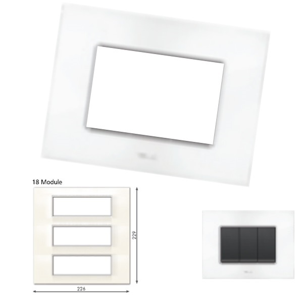 Picture of GM Casaviva PXSF18010 Glossy 18M White Cover Plate With Frame