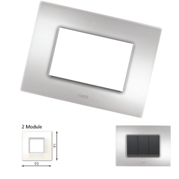 Picture of GM Casaviva PYSF02002 2M Metalik Brazil Silver Cover Plate With Frame