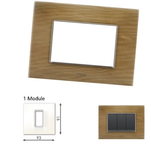Picture of GM Casaviva PJSF01001 Wood 1M Walnut Cover Plate With Frame