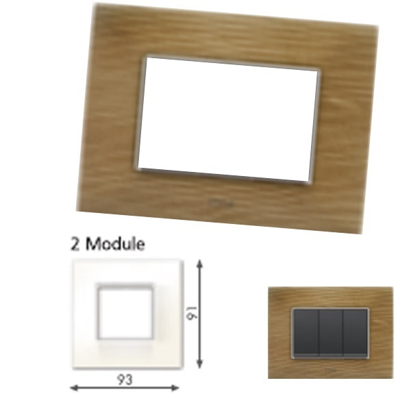 Picture of GM Casaviva PJSF02002 Wood 2M Walnut Cover Plate With Frame