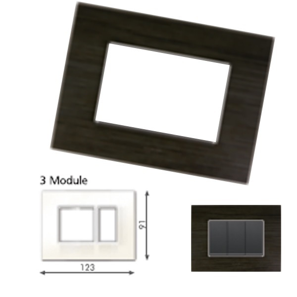 Picture of GM Casaviva PJSF03003 (2+1) 3M Wood Wenge Cover Plate With Frame