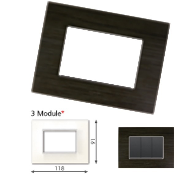 Picture of GM Casaviva PJSF03009 Wood 3M Wenge Cover Plate With Frame